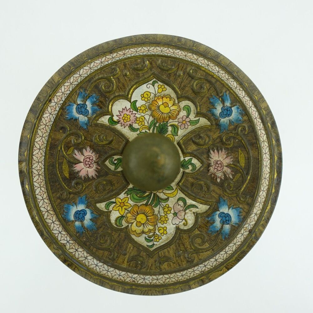 Daher English Vintage Lidded Tin Container Embossed Floral Decor - Picture 7 of 11